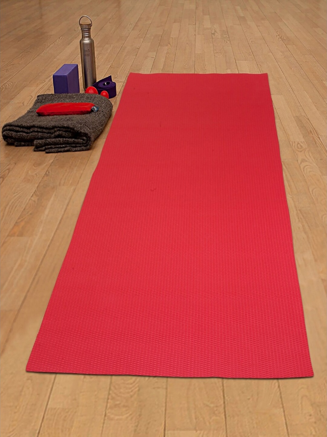 

Kastner Red Textured Anti Slip & Anti Tear Yoga Mat
