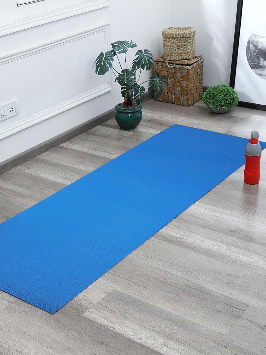 

Kastner Blue Textured Anti-Tear & Anti-Slip Rectangular Yoga Mat