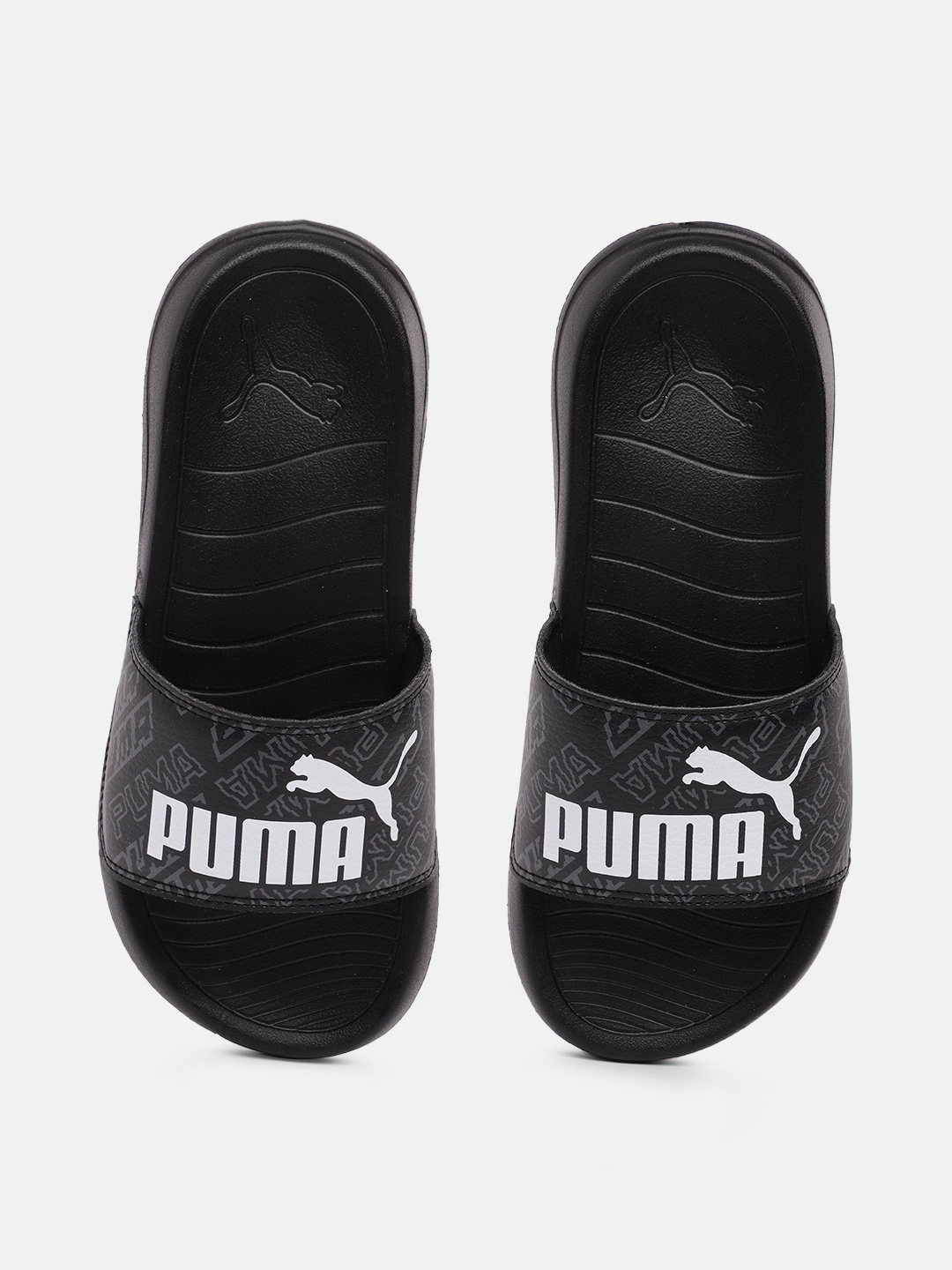 

Puma Unisex Brand Logo Print Pro Sliders, Black