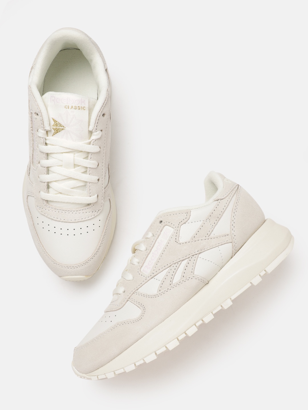 

Reebok Classic Women Classic Leather Sp Running Shoes, Off white