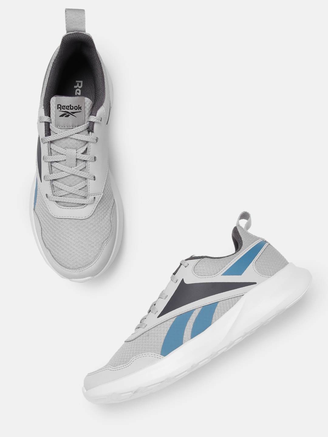 

Reebok Men Brand Logo Detail Sprinter Running Shoes, Grey