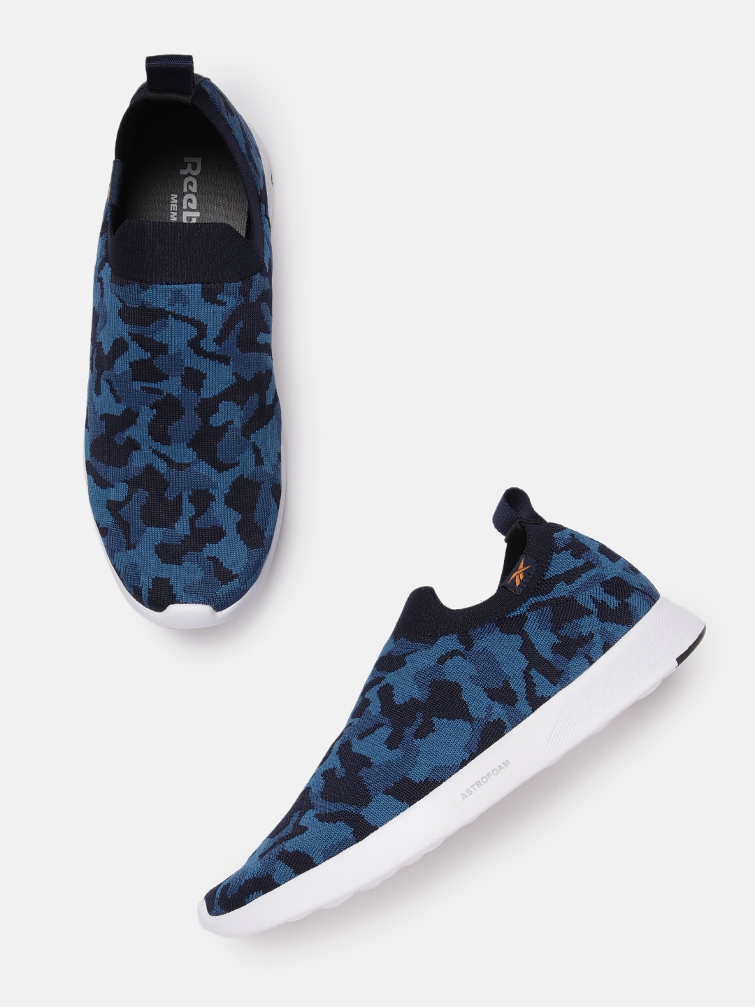 

Reebok Men Woven Design Walk Way Comfy Renew Shoes, Navy blue