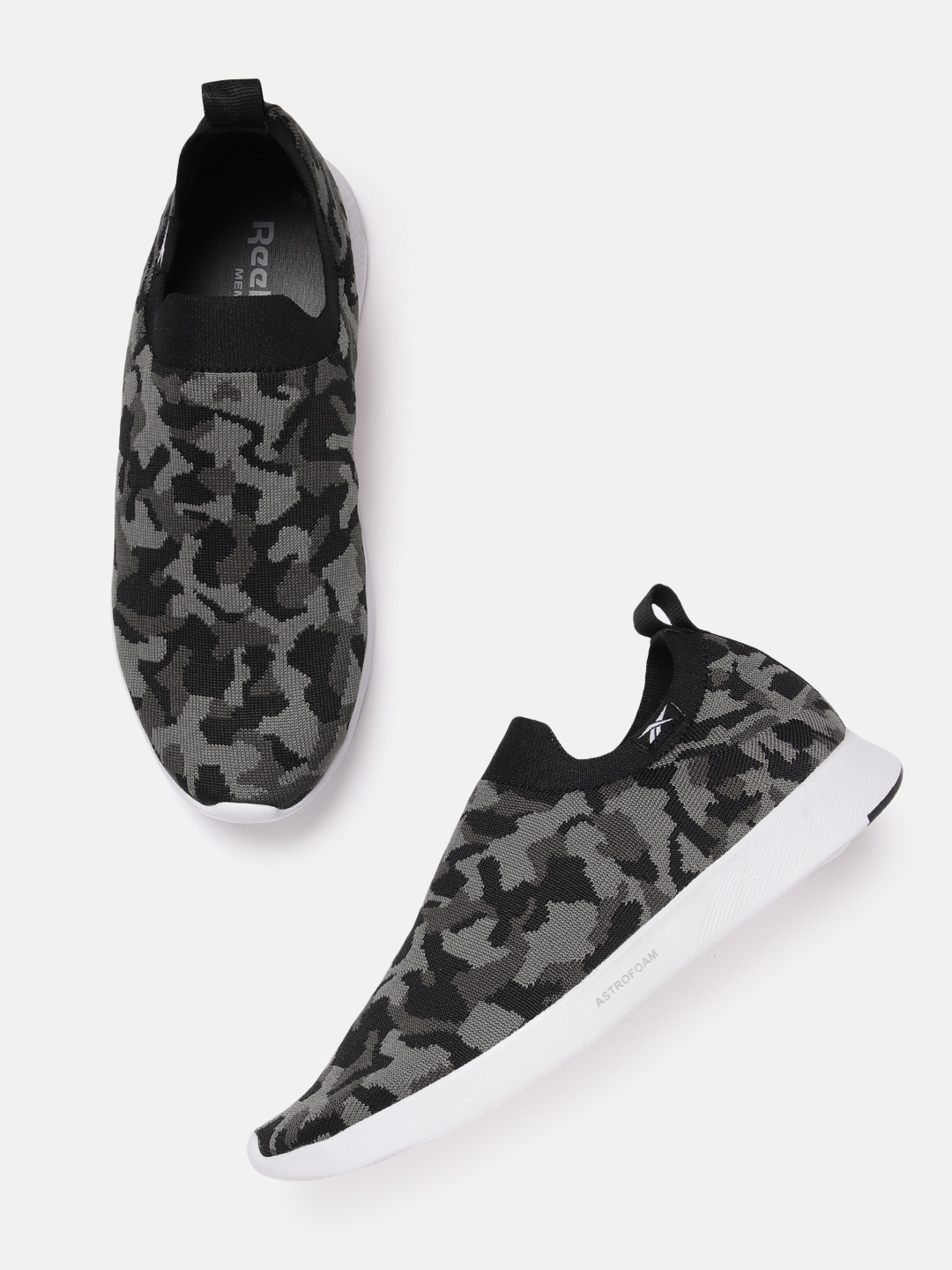 

Reebok Men Camouflage Printed Walkway Comfy Renew Walking Shoes, Black