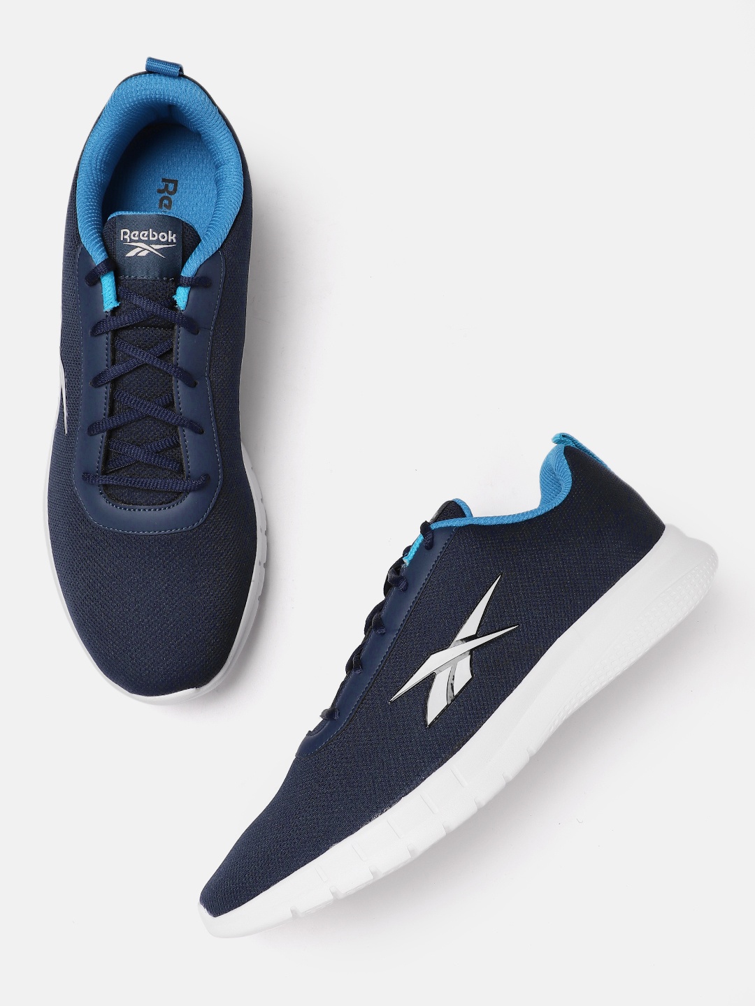 

Reebok Men Woven Design Stride Runner Shoes, Navy blue