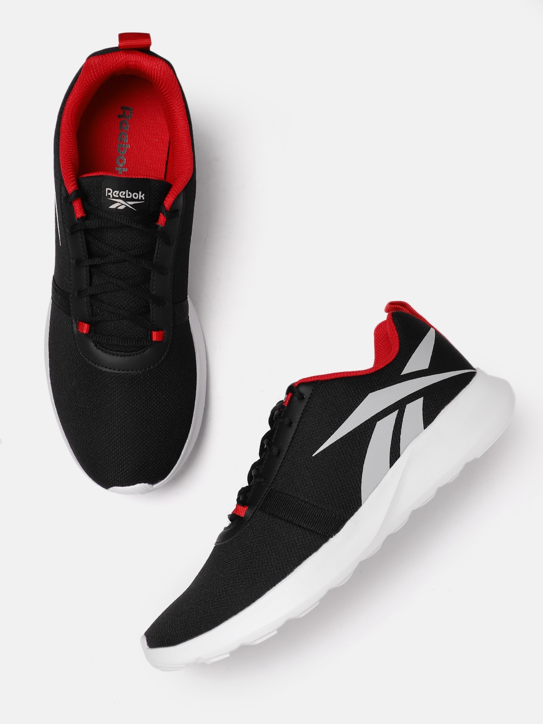 

Reebok Men Woven Design Troo Flight Running Shoes, Black