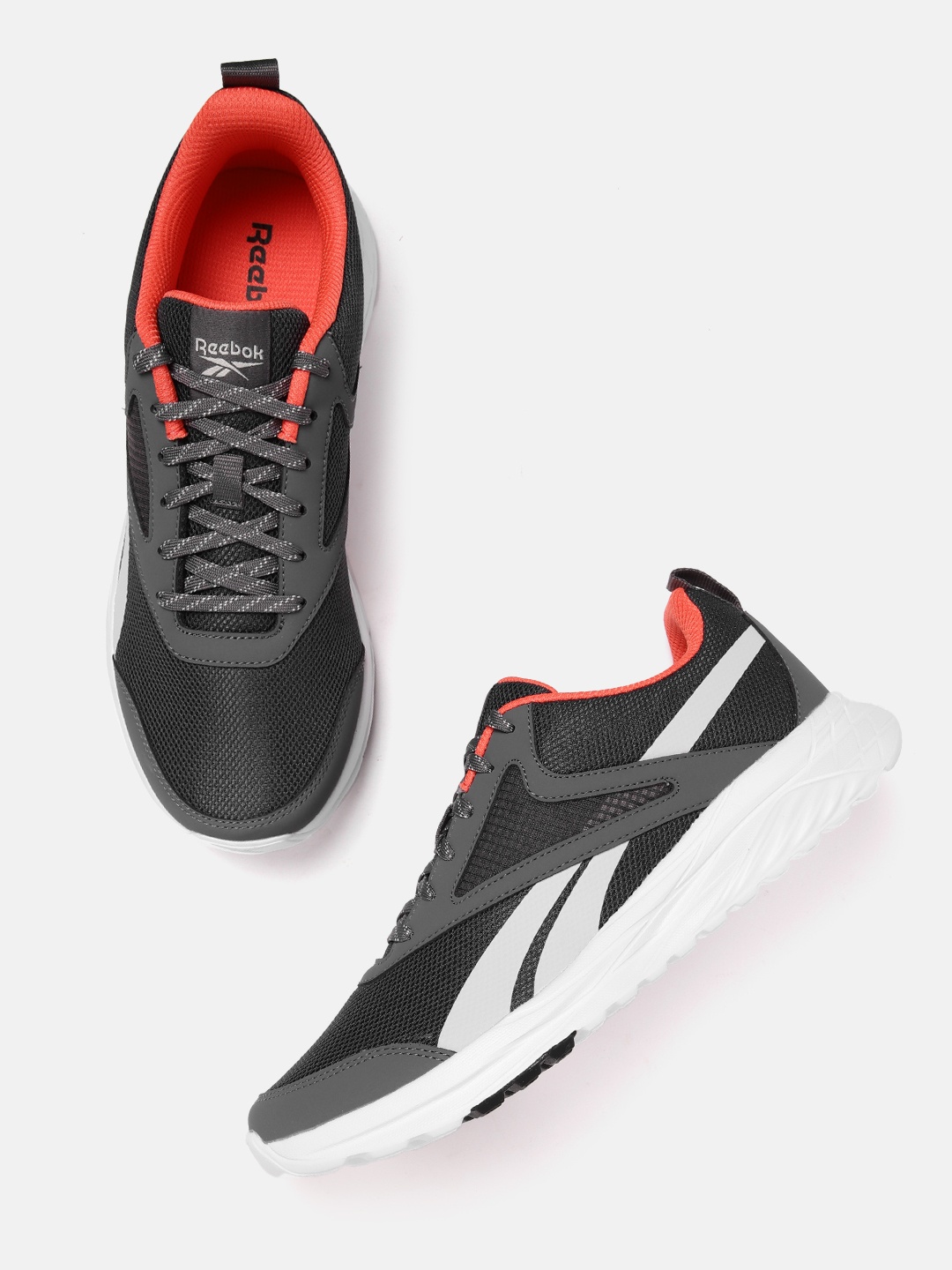 

Reebok Men Brand Logo Print Detail South Ferry Renew Running Shoes, Grey