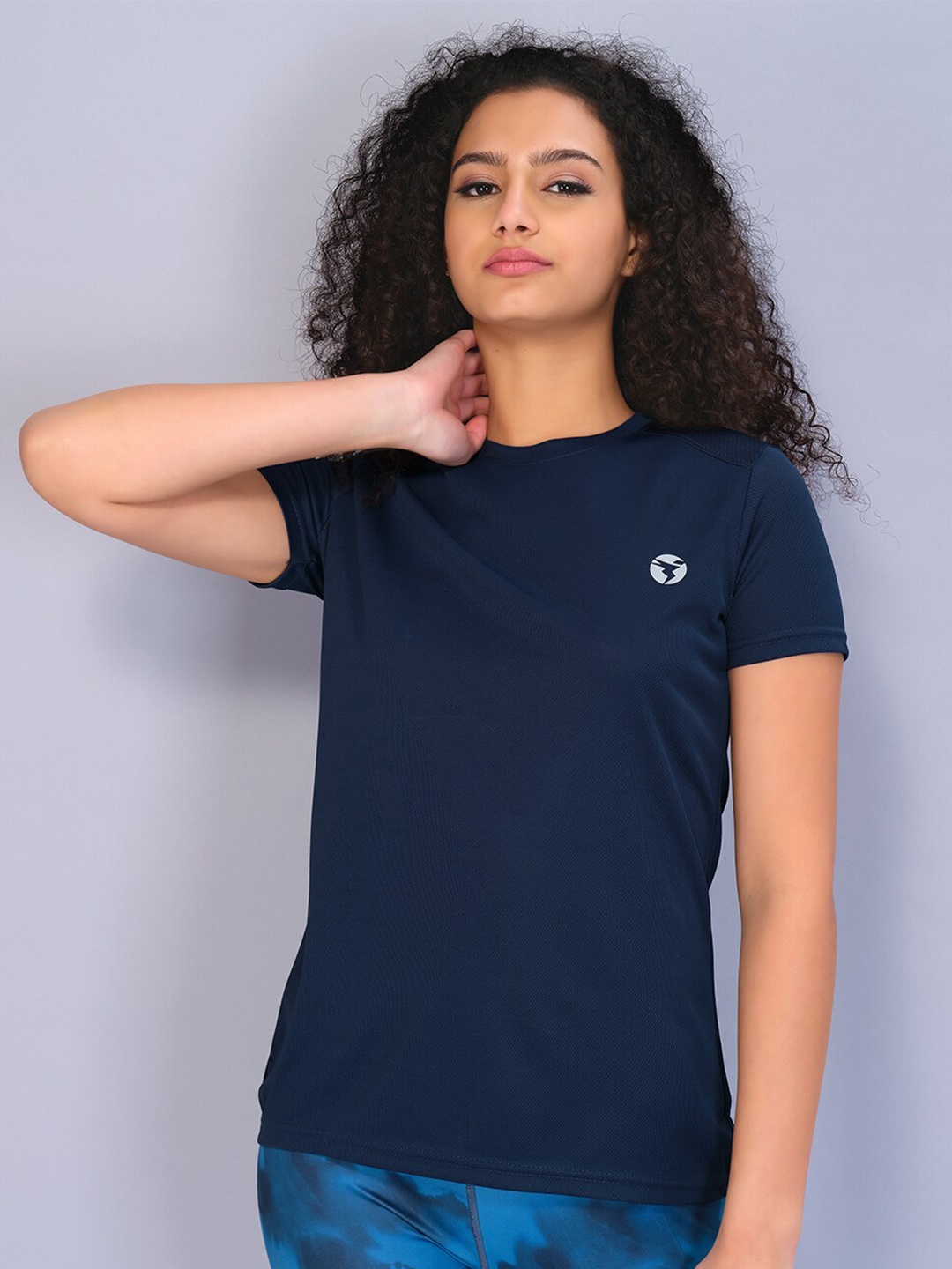 Technosport Women Antimicrobial Active T-shirt, Navy blue