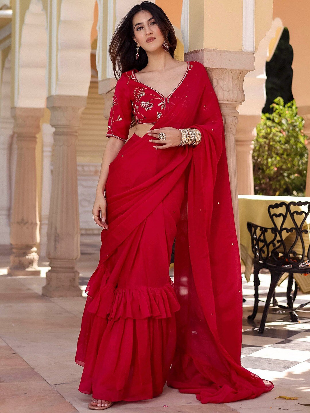 

Lavanya The Label Ready Made Saree, Pink