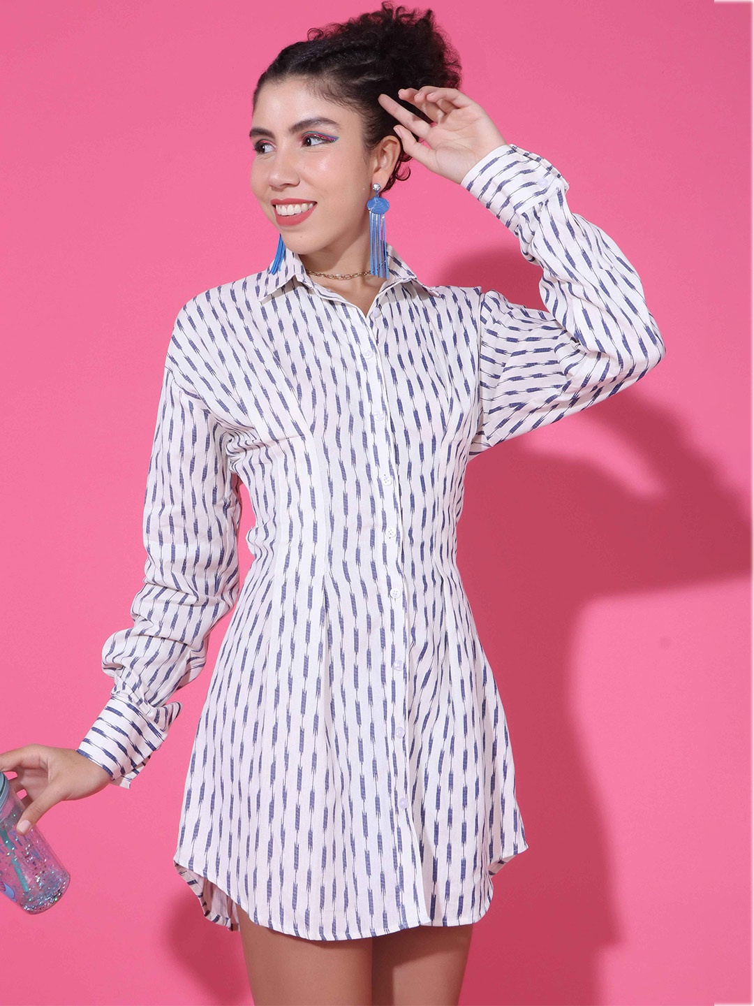 

Stylecast X Hersheinbox Abstract Printed Shirt Dress, White