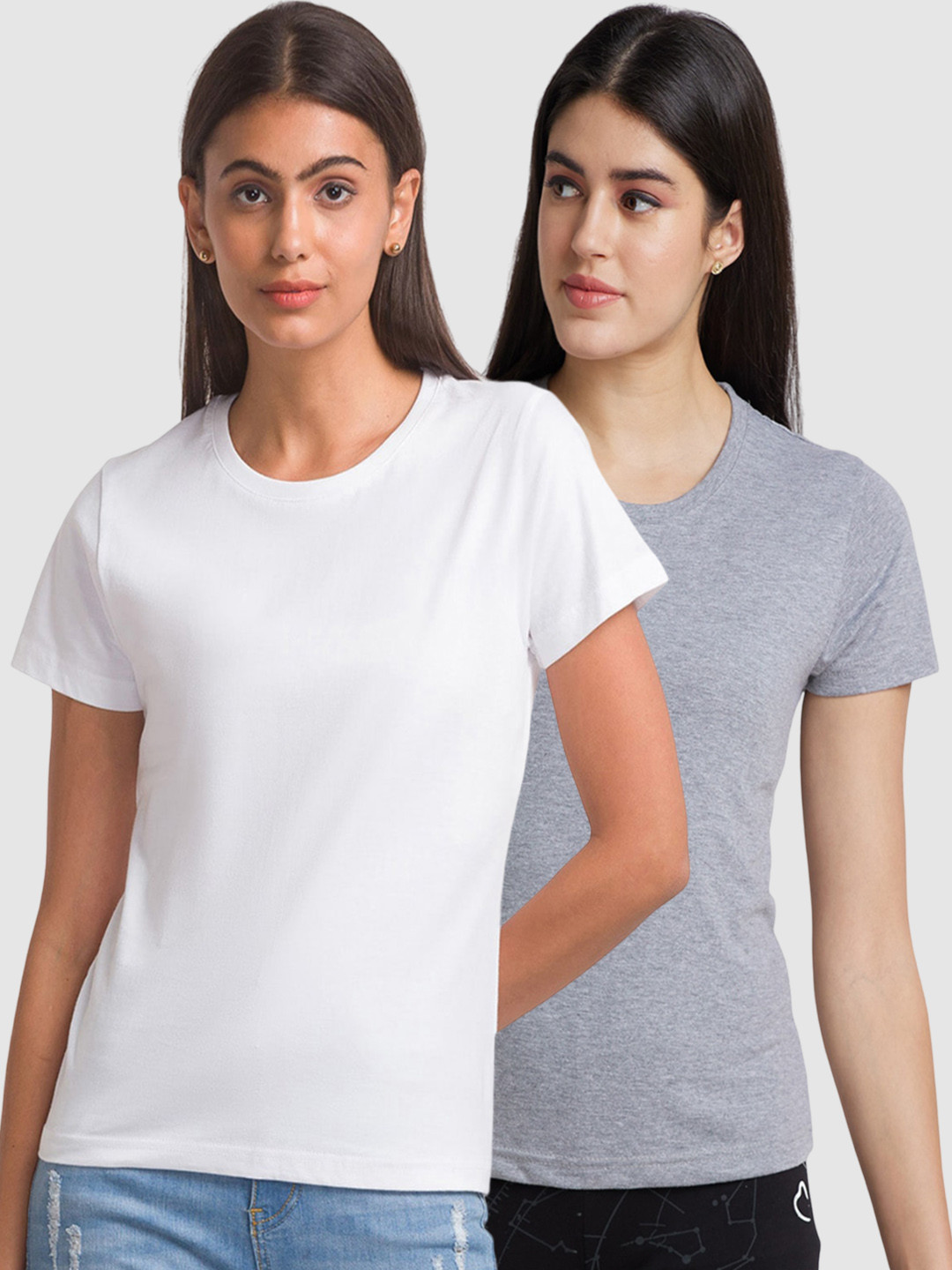 

FashionRack Pack Of 2 Cotton Tshirts, White