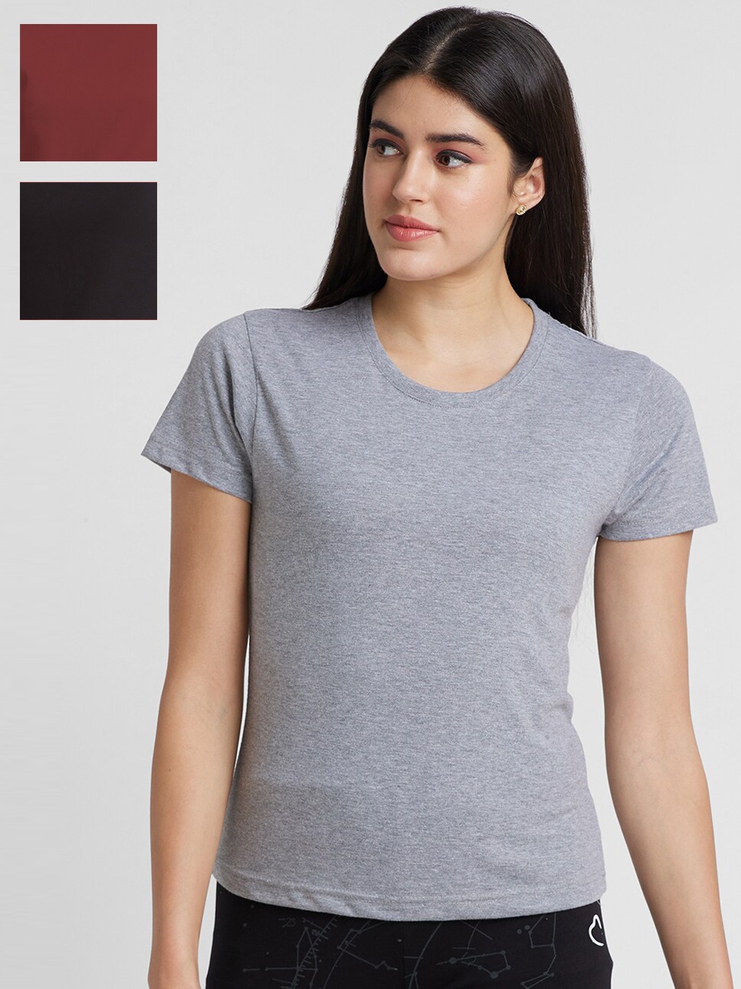

FashionRack Pack Of 3 Cotton Tshirts, Black