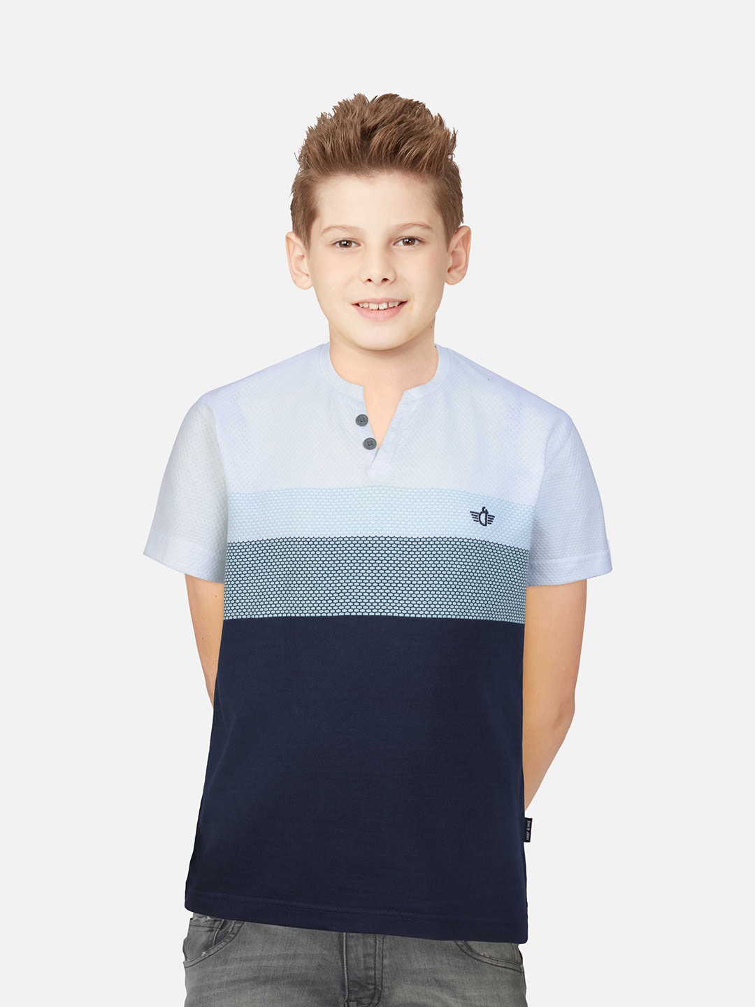 

Gini and Jony Boys Striped Cotton T-Shirt, Navy blue
