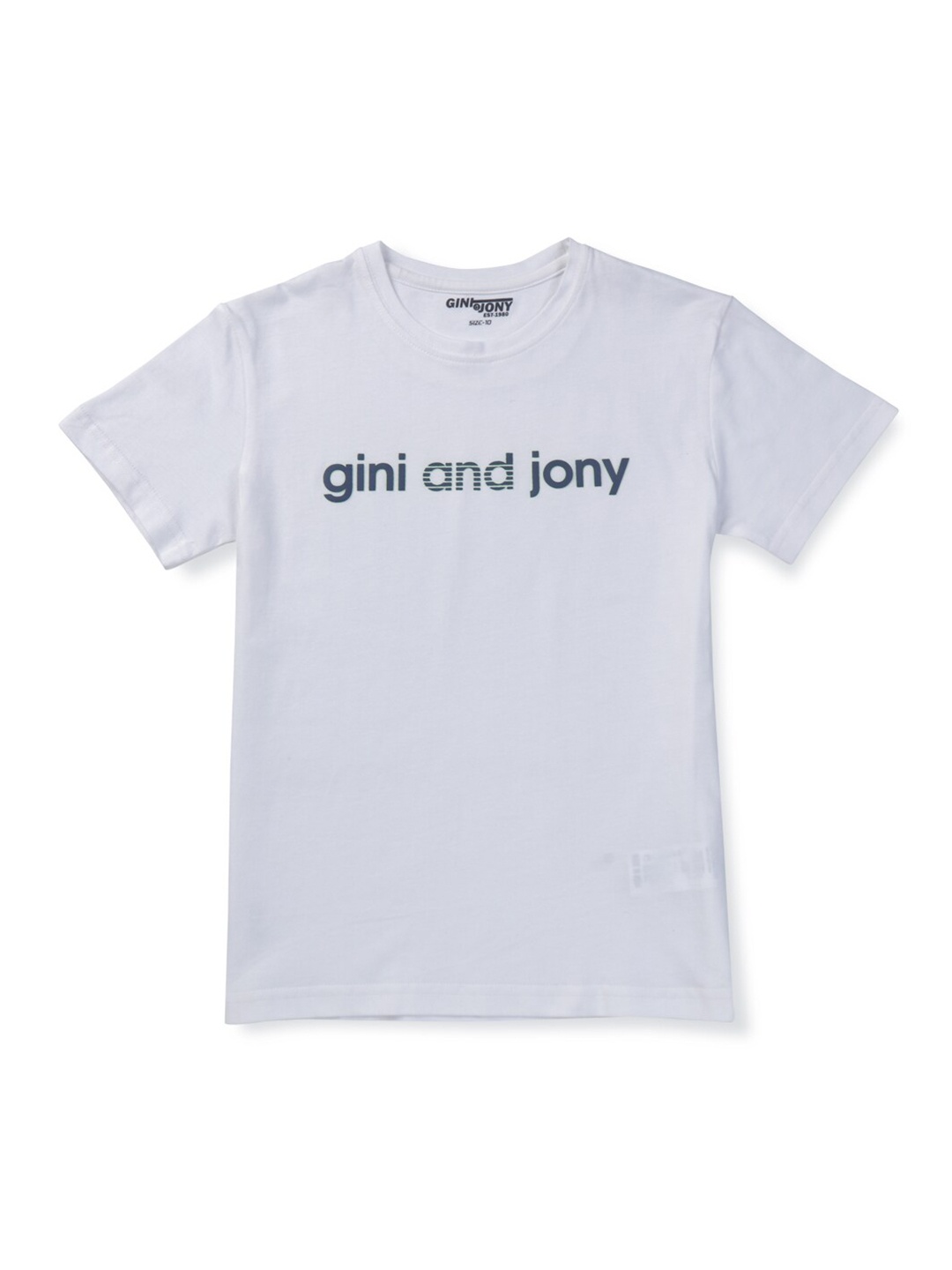 

Gini and Jony Boys Printed Cotton T-Shirt, White