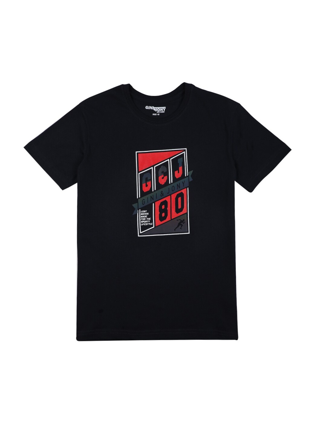 

Gini and Jony Boys Printed Cotton T-Shirt, Navy blue