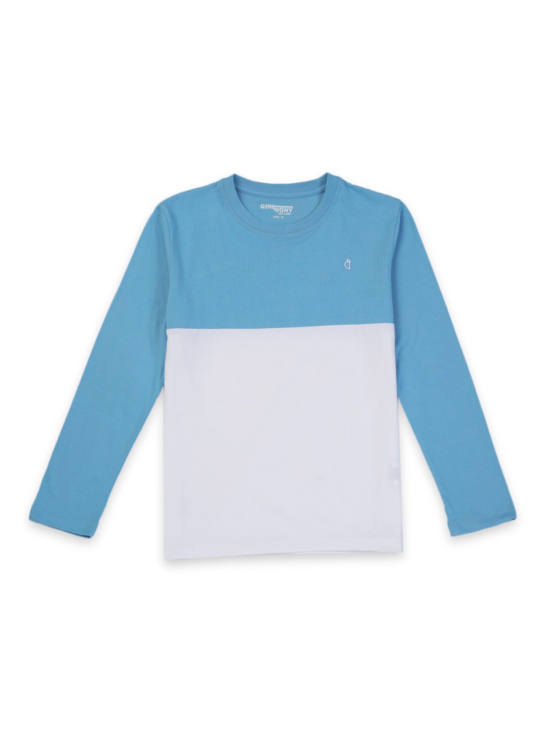Gini and Jony Boys Colourblocked T-shirt, Blue