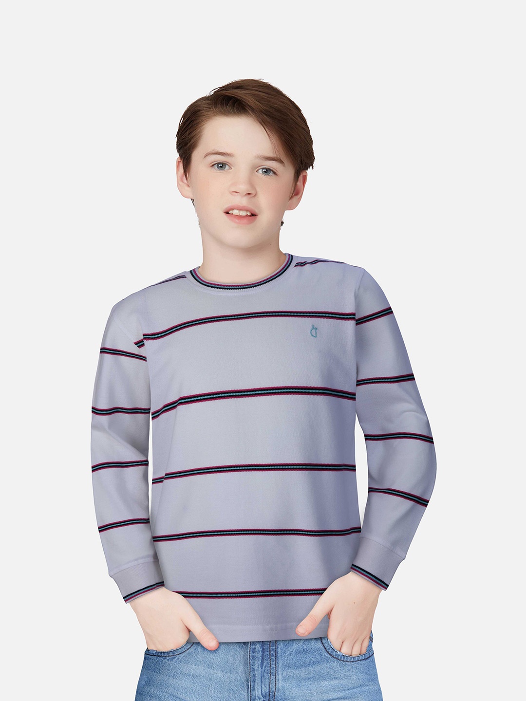

Gini and Jony Boys Striped T-shirt, Lavender