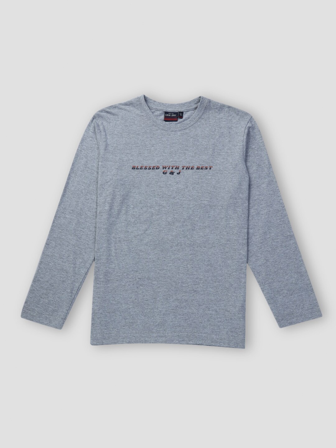 

Gini and Jony Boys Typography Printed Cotton T-Shirt, Grey