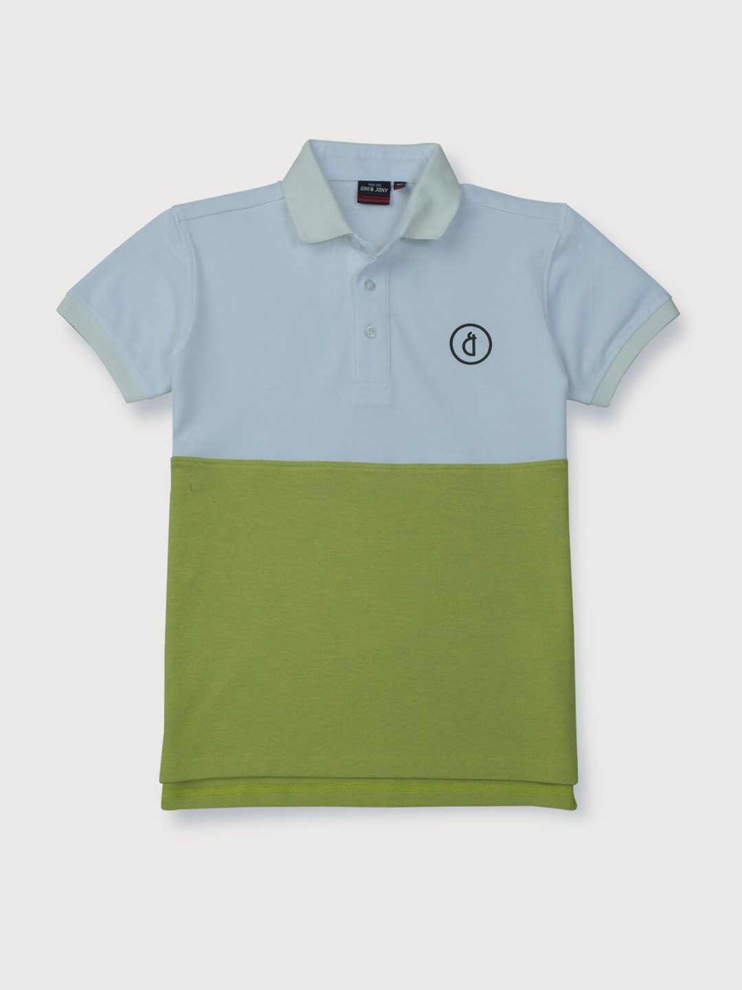

Gini and Jony Infants Boys Colourblocked Polo Collar Cotton T-shirt, Blue