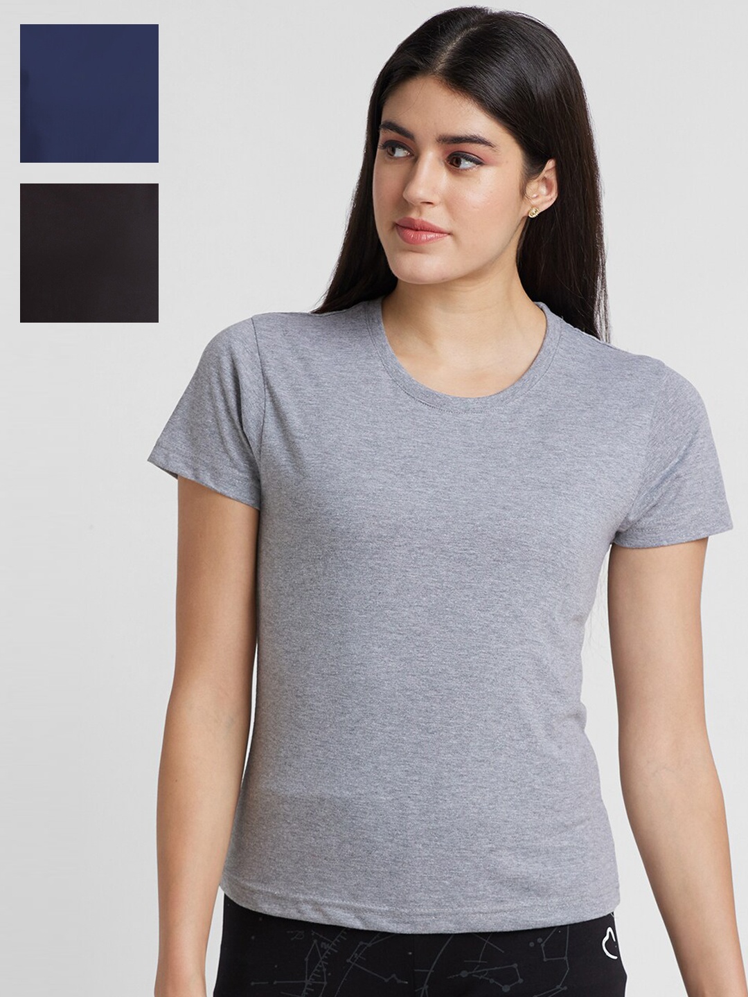 

FashionRack Pack Of 3 Cotton Tshirts, Black