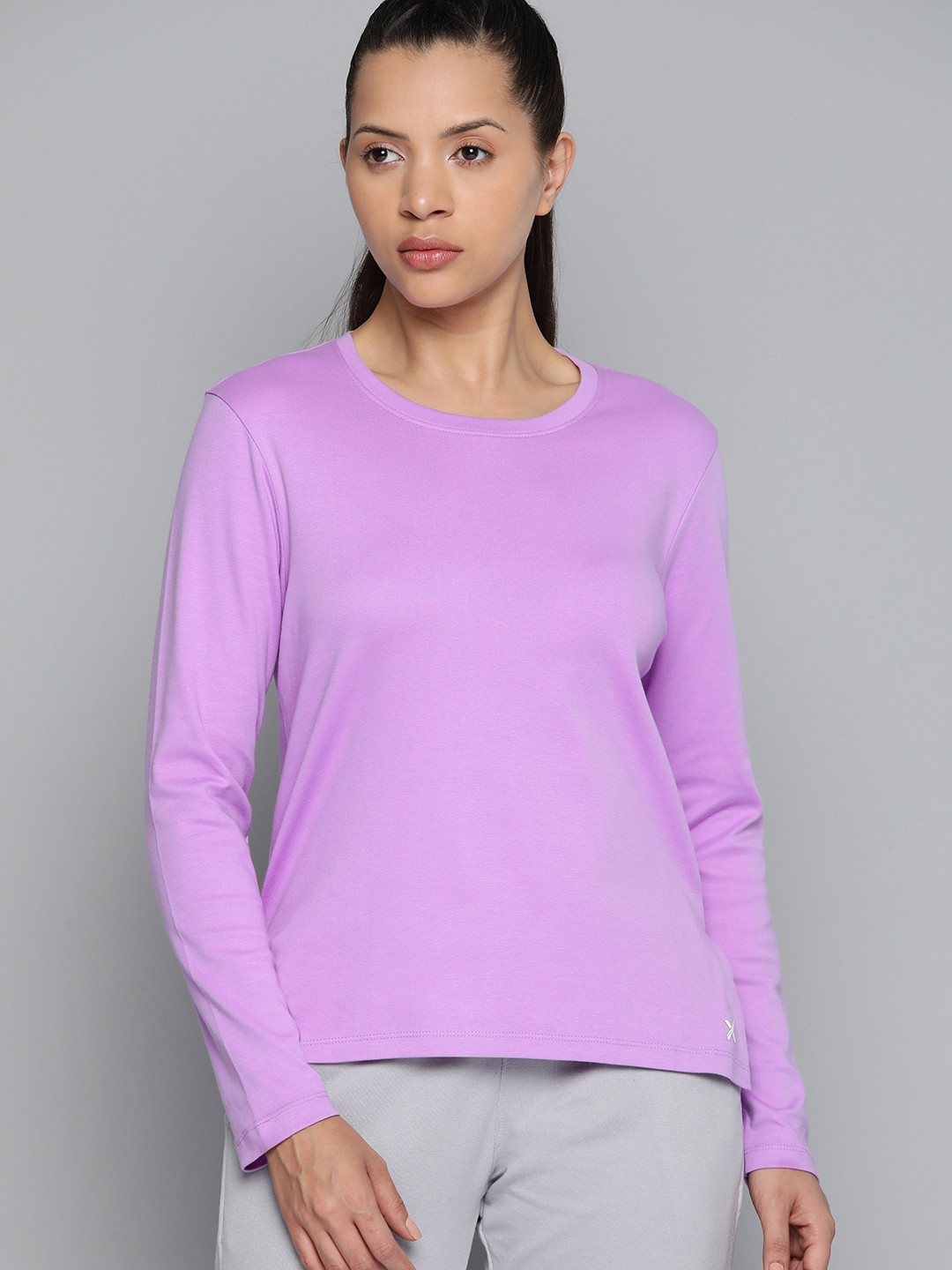 

HRX by Hrithik Roshan Pure Cotton T-shirt, Purple