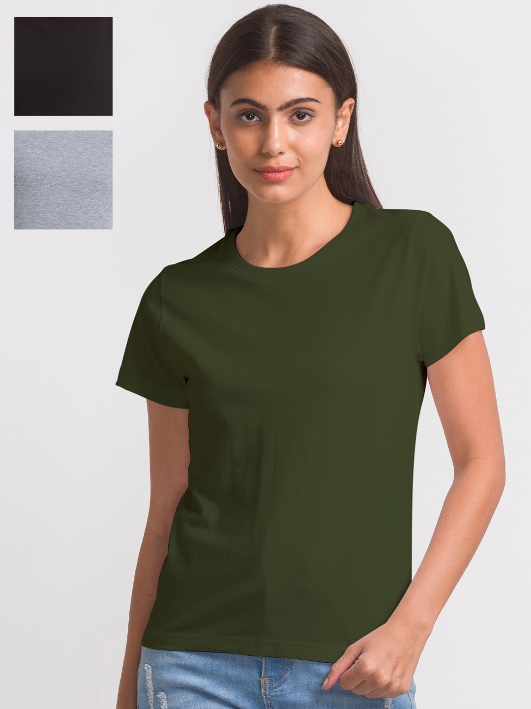 

FashionRack Pack Of 3 Cotton Tshirts, Black