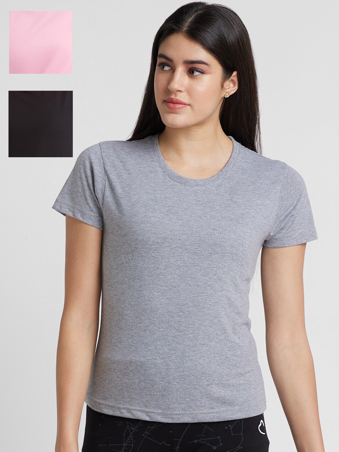 

FashionRack Pack Of 3 Cotton Tshirts, Black