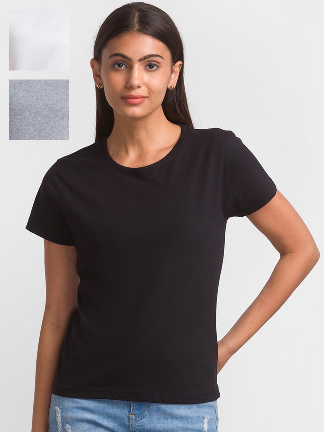 

FashionRack Pack Of 3 Cotton Tshirts, Black