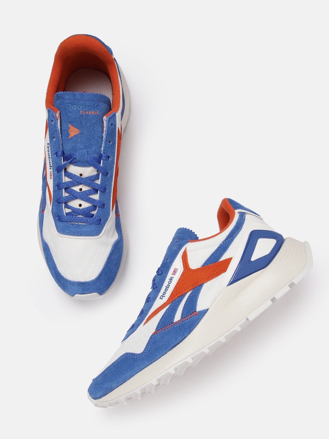 

Reebok Classic Unisex Colourblocked CL Legacy AZ Running Shoes, Off white