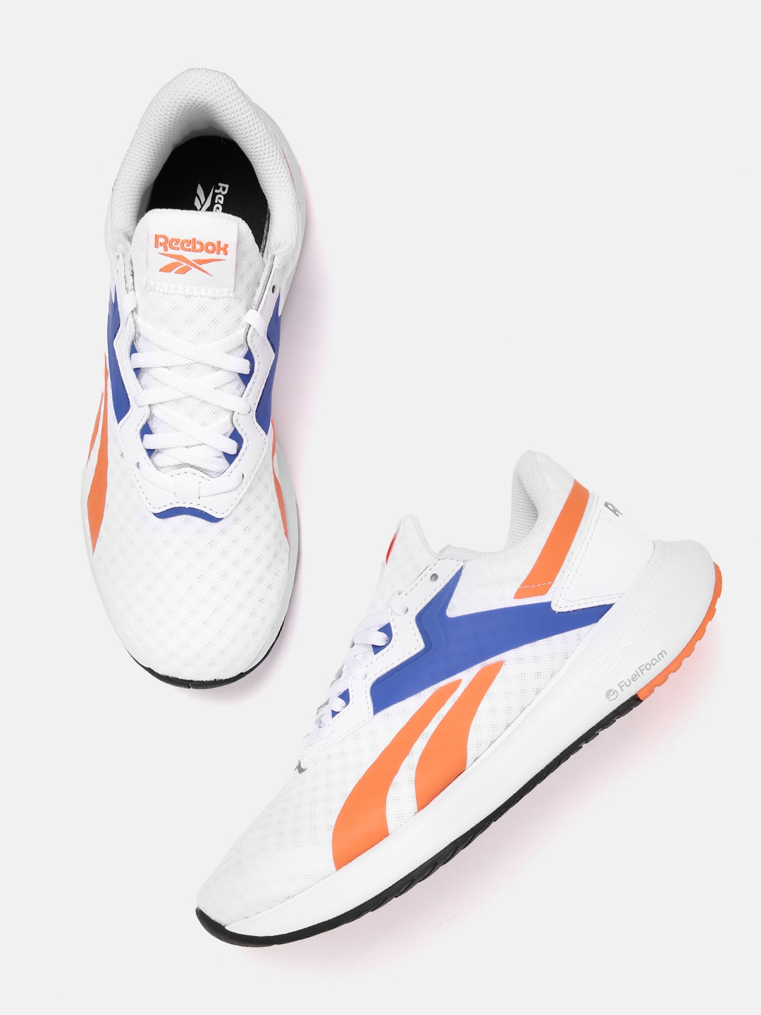 

Reebok Men Brand Logo Printed Energen Plus 2 Running Shoes, White