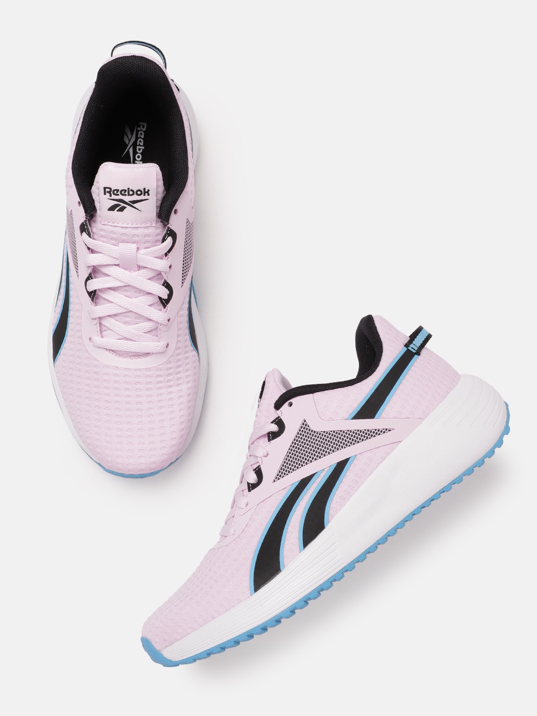

Reebok Women Brand Logo Detail Lite Plus 3 Running Shoes, Pink
