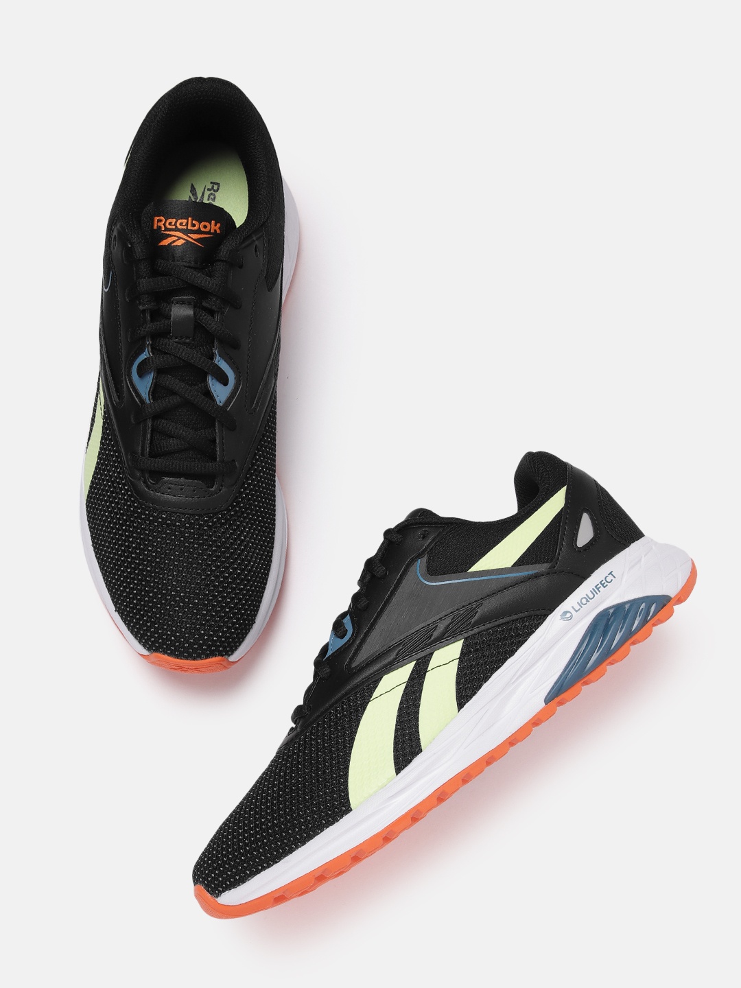 

Reebok Men Woven Design Liquifect 90 2 Running Shoes, Black