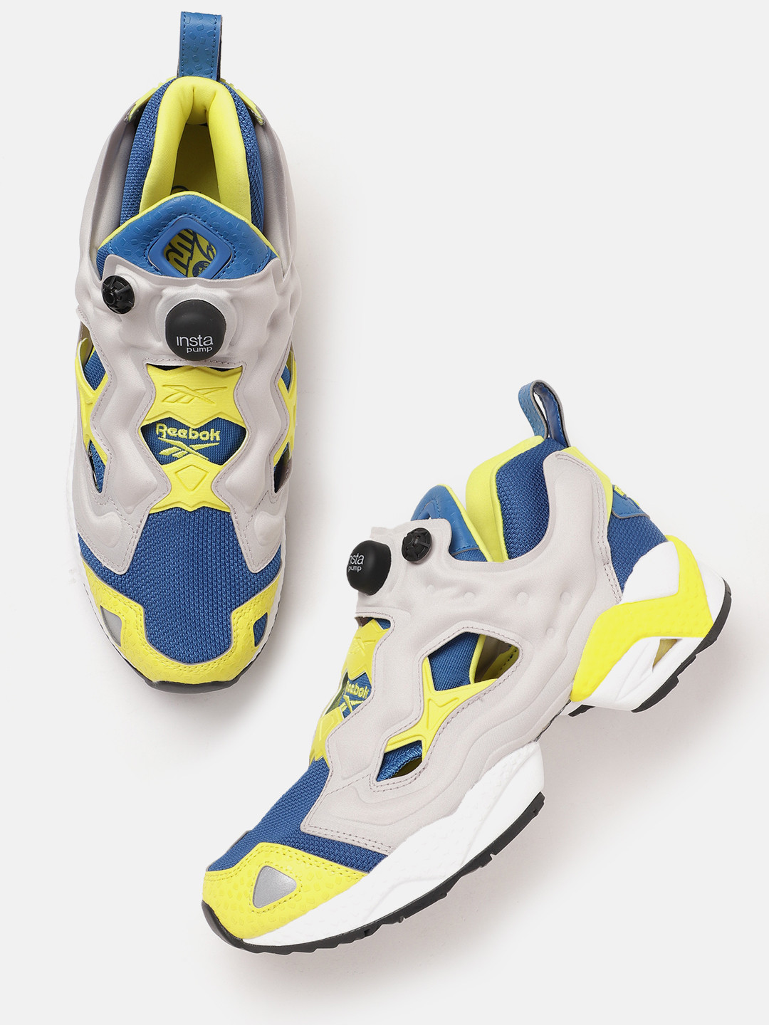 

Reebok Classic Unisex Colourblocked Instapump Fury 95 Running Shoes, Blue