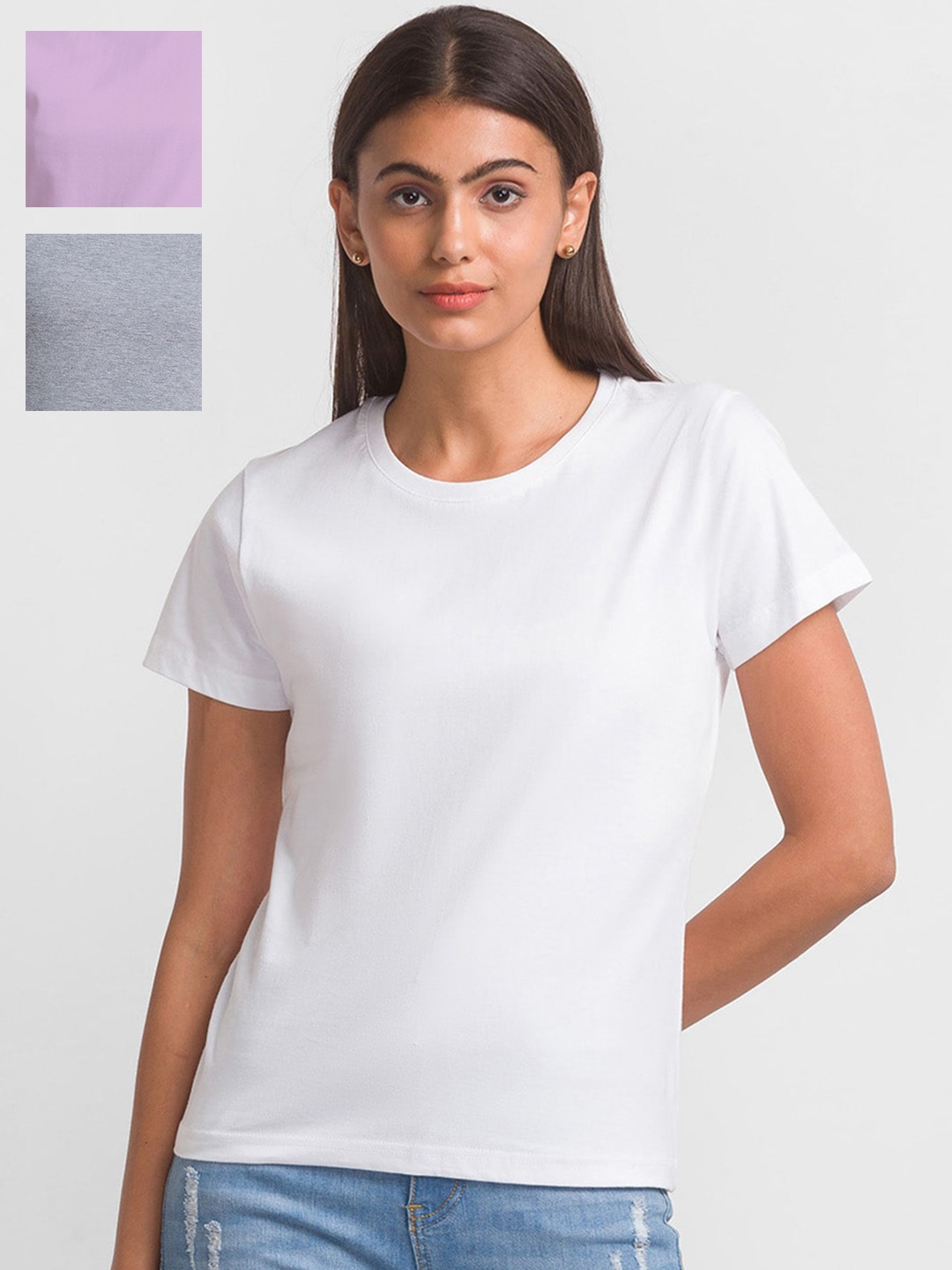 

FashionRack Pack Of 3 Cotton Tshirts, White