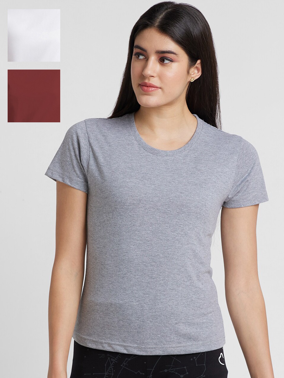 

FashionRack Pack Of 3 Cotton Tshirts, White