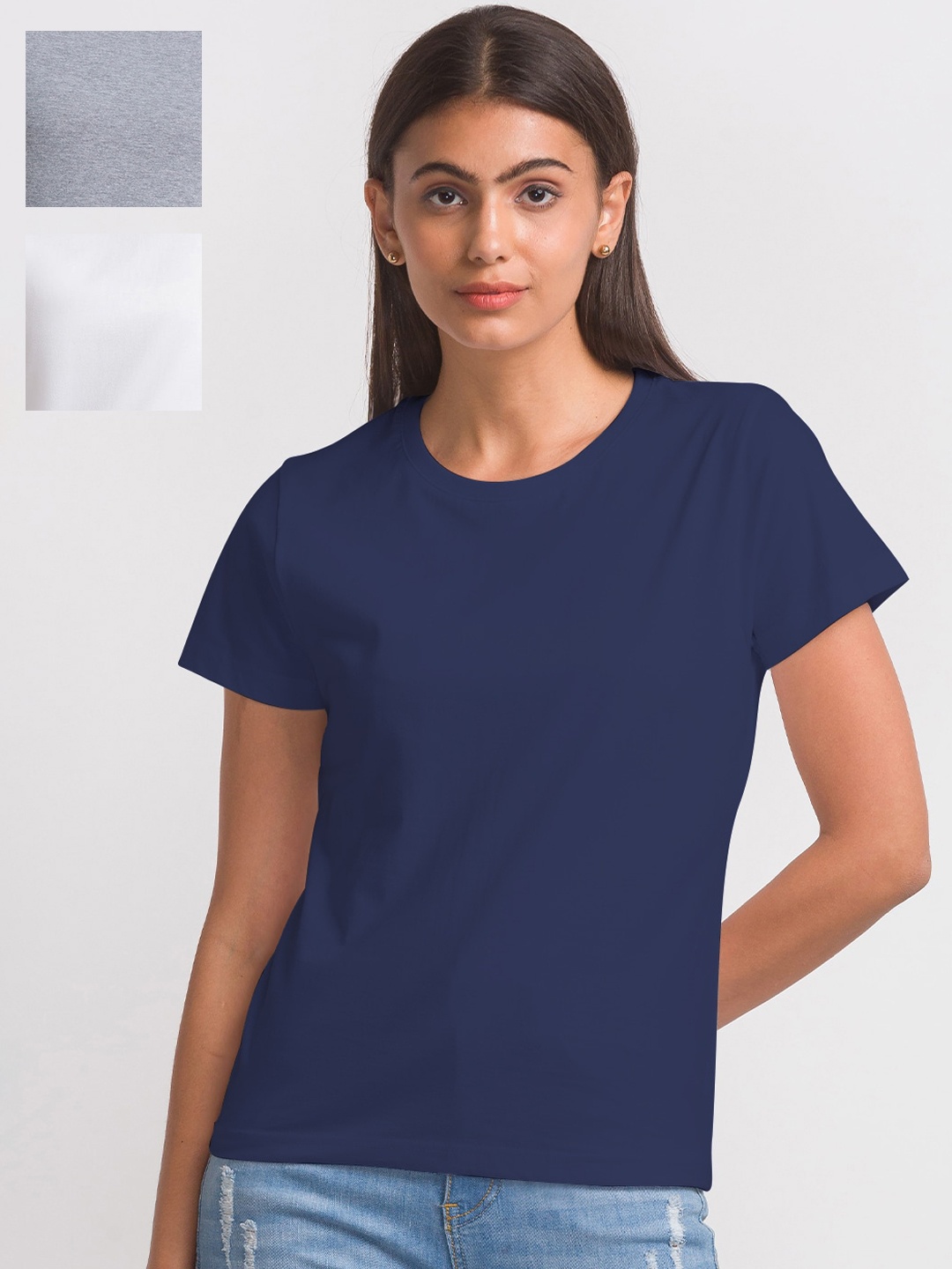 

FashionRack Pack Of 3 Cotton Tshirts, White