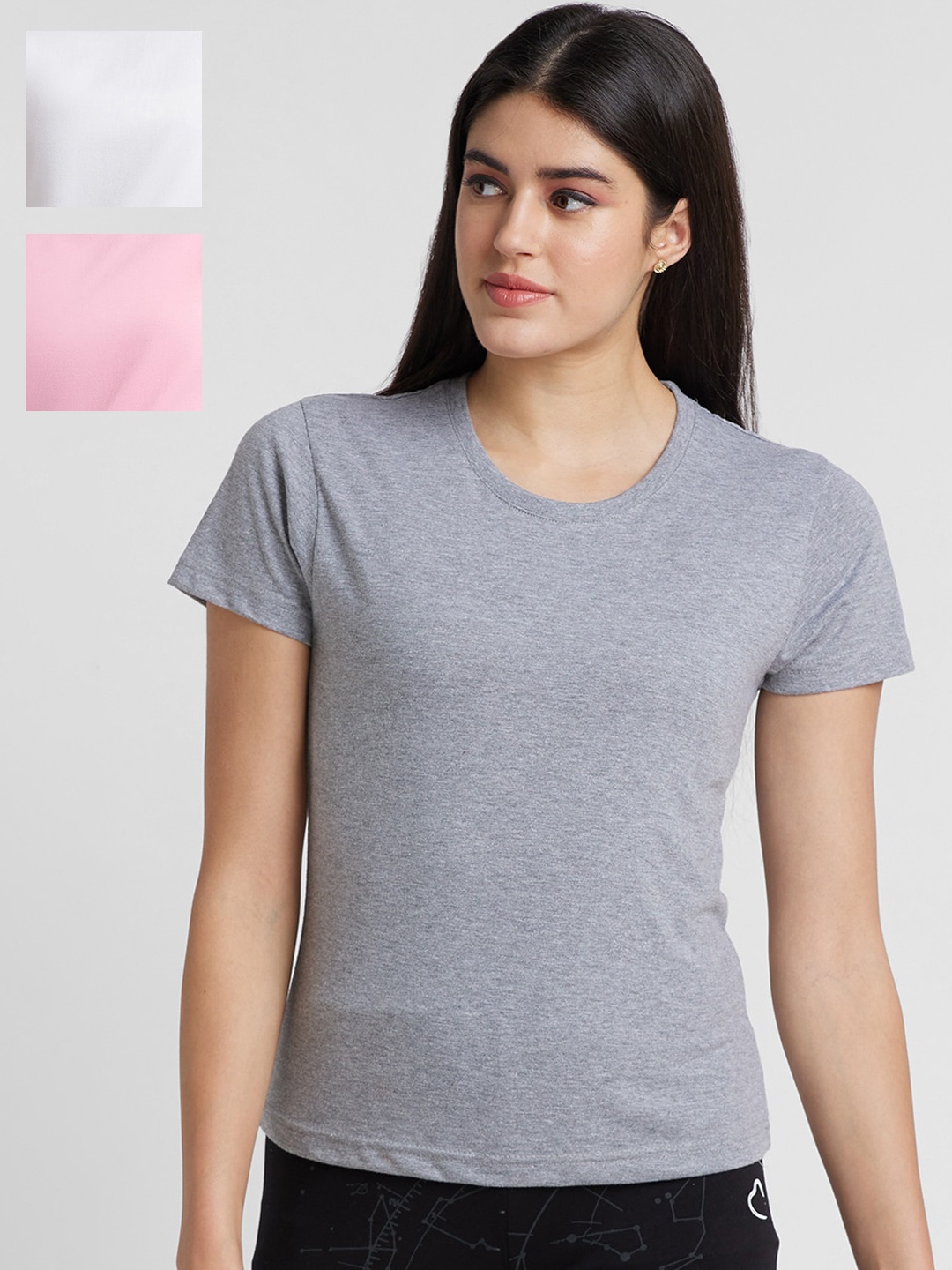 

FashionRack Pack Of 3 Cotton Tshirts, White