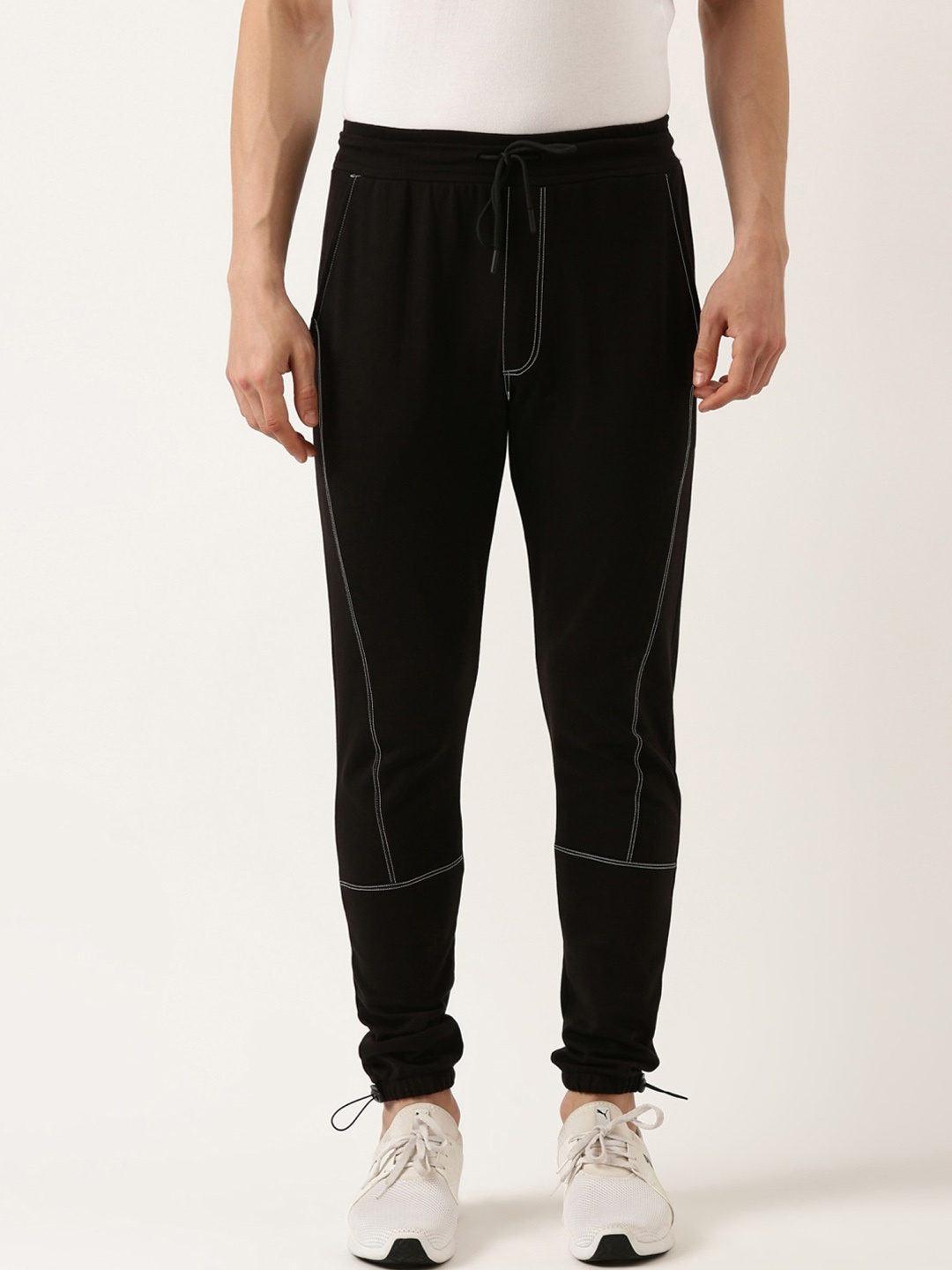 Maniac Men Mid-Rise Slim-Fit Joggers, Black