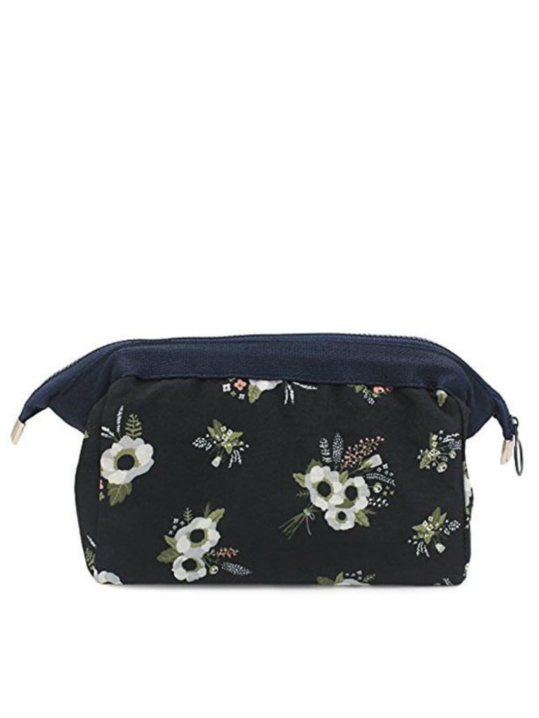 

Peau D'origine Women Black & White Floral Printed Travel Makeup Pouch