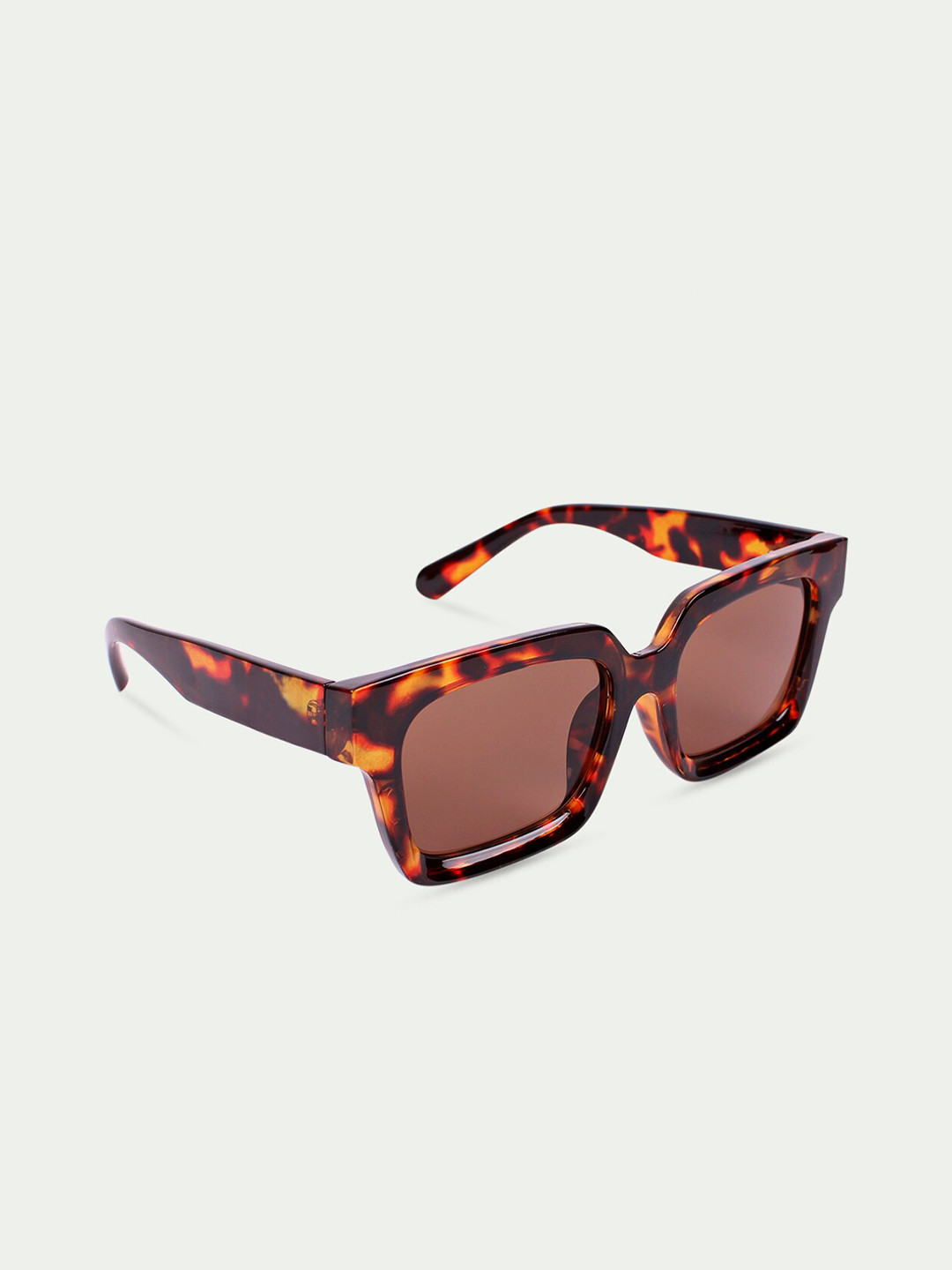 

FUZOKU Square Sunglasses with UV Protected Lens, Brown