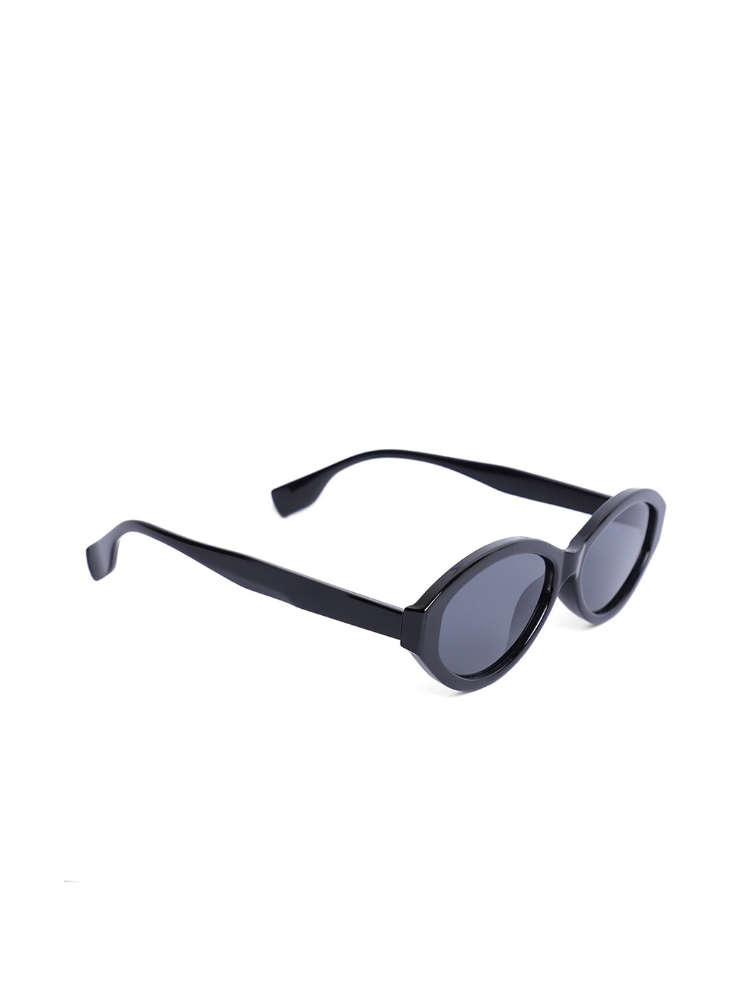 

FUZOKU Oval Sunglasses with UV Protected Lens, Black