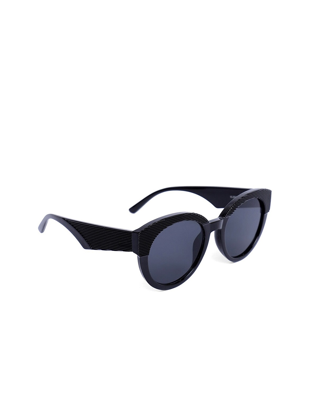 

FUZOKU Round Sunglasses with UV Protected Lens, Black