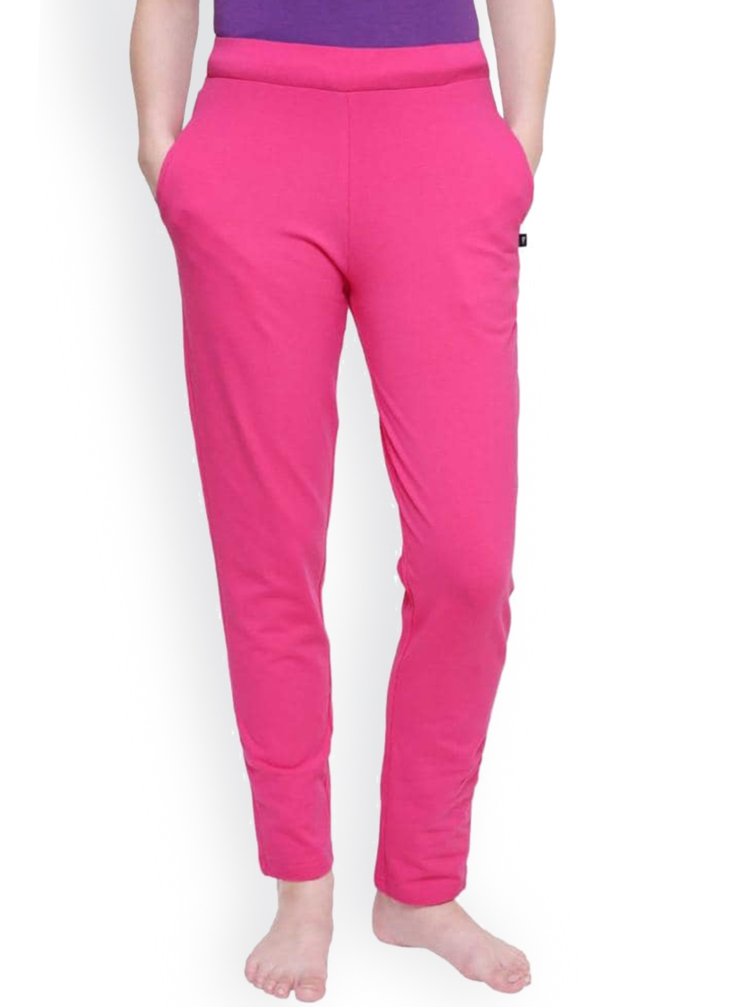 

PROTEENS Women Mid-Rise Cotton Lounge Pants, Pink
