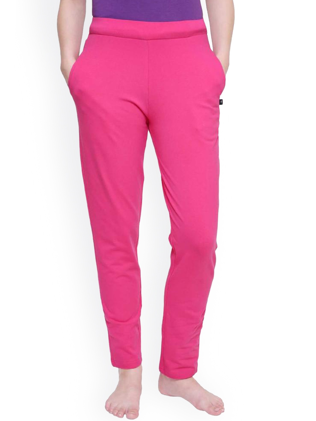 

PROTEENS Women Mid-Rise Cotton Lounge Pants, Pink