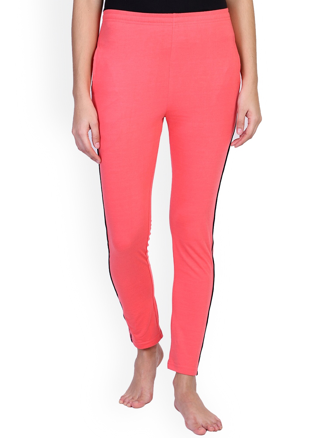 

PROTEENS Women Mid-Rise Cotton Lounge Pants, Coral