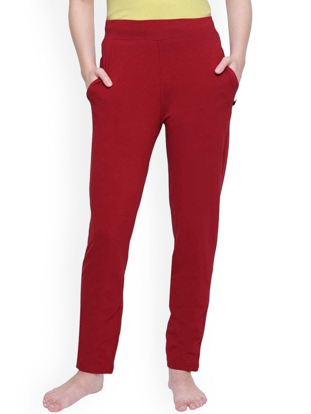 

PROTEENS Women Mid-Rise Cotton Lounge Pants, Red