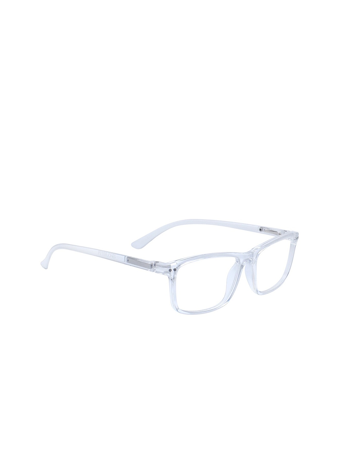 

Peter Jones Eyewear Full Rim Rectangle Frames With Hard Case, Transparent