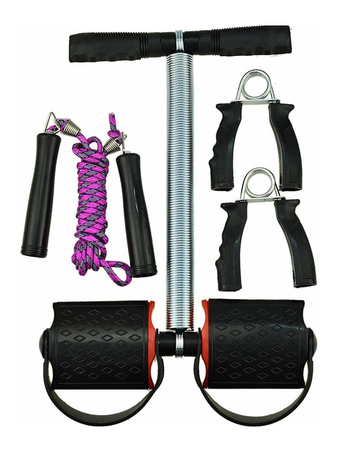 

ZEVORA Black 4Pcs Tummy Trimmer Fitness Kit