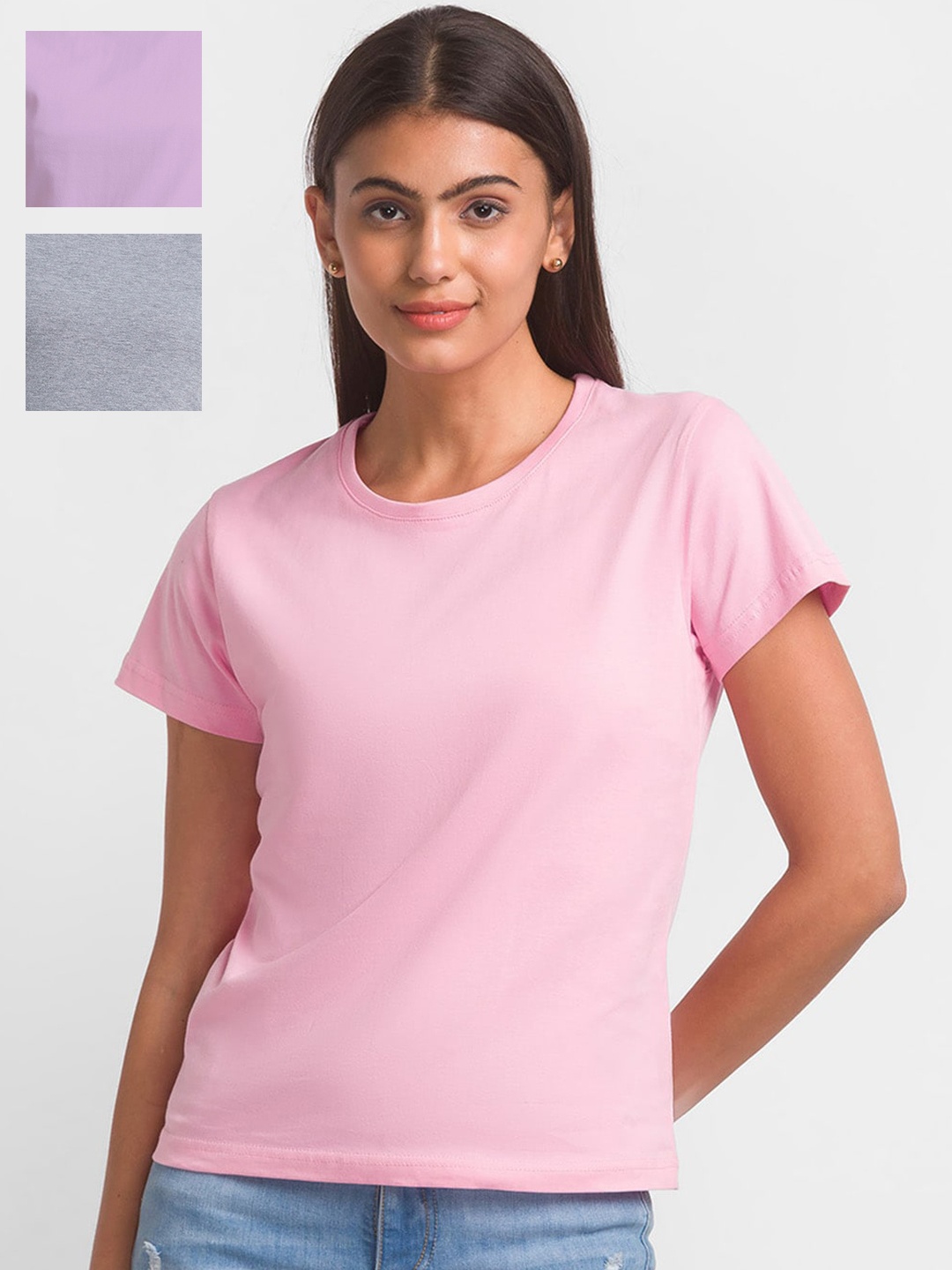 

FashionRack Pack Of 3 Cotton Tshirts, Pink