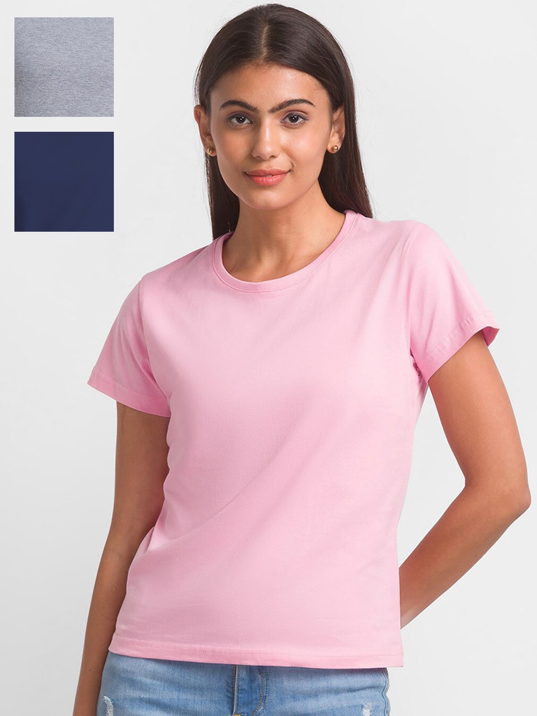

FashionRack Pack Of 3 Cotton Tshirts, Pink