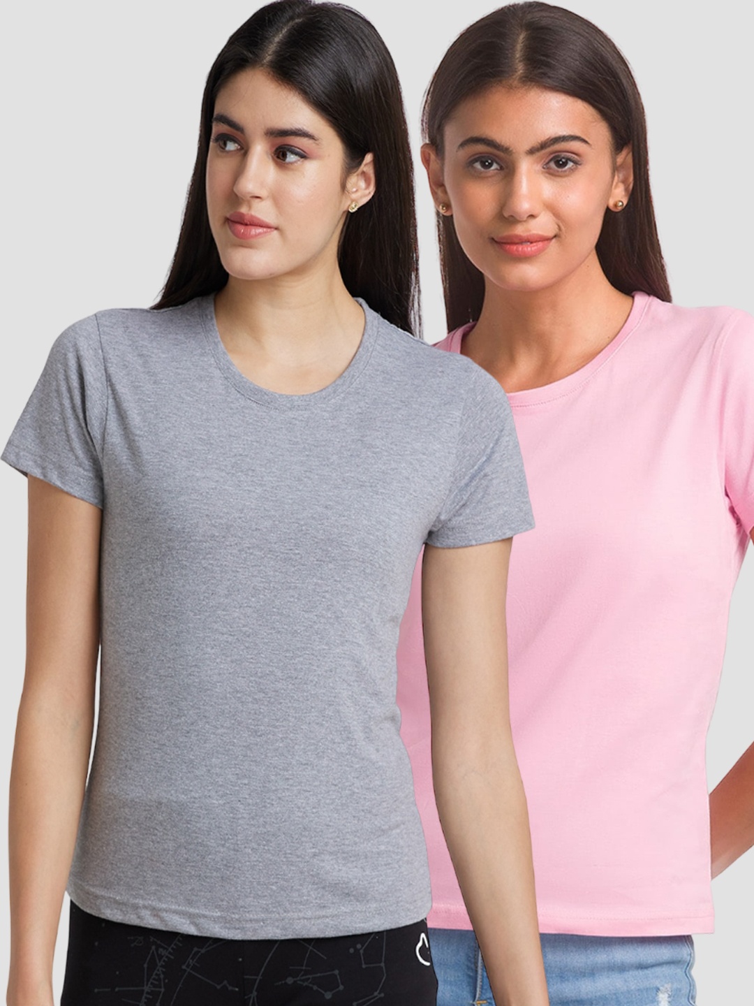 

FashionRack Pack Of 3 Cotton Tshirts, Pink